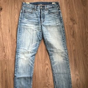 J. Crew Light Washed Jeans with Flannel